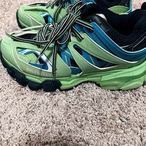 Balenciaga Green and Blue Sneakers